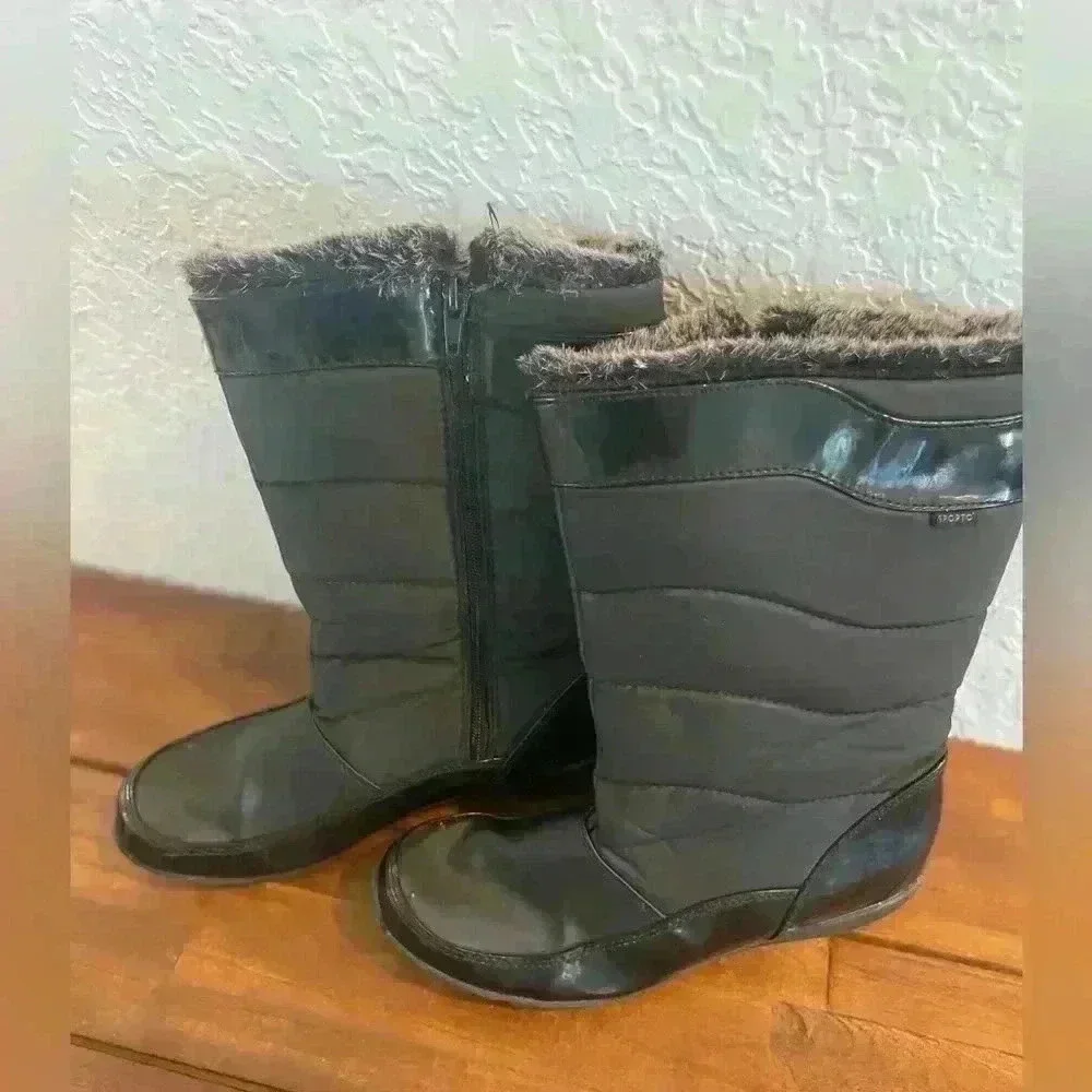 Sport women’s winter boot faux fur trim zipper opening size 8 - Picture 3 of 5